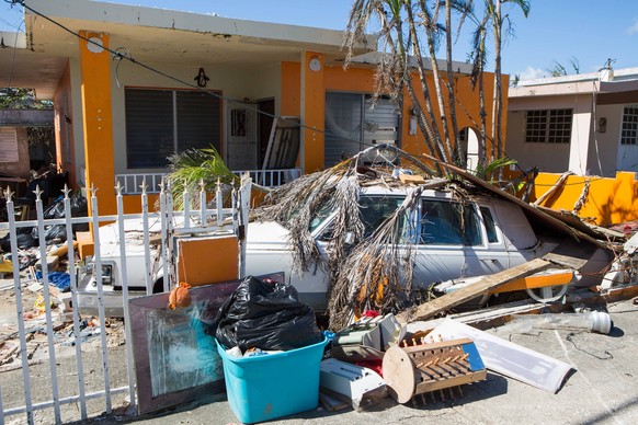 November 1, 2017 - Humacao, Puerto Rico - Damaged homes and vehicles from tidal surge flooding in the aftermath of Hurricane Maria November 1, 2017 in Humacao, Puerto Rico. Humacao Puerto Rico PUBLICA ...