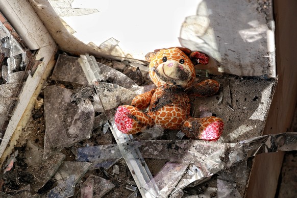 Odesa region after Russian missile and drone attack A soft toy lies among glass shards on the windowsill in a house damaged by a large-scale Russian missile strike in the Odesa region, Ukraine, on Nov ...