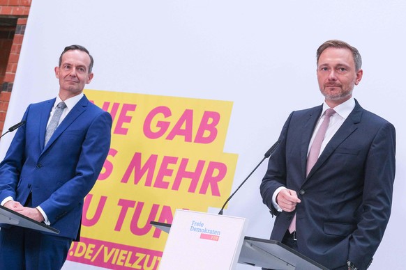 FDP-Generalsekretär Volker Wissing und der Parteichef Christian Lindner.