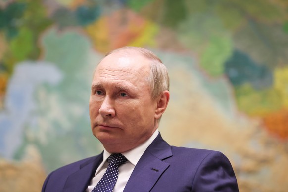 Russlands Präsident Putin während eines Interviews für einen russischen TV-Sender.