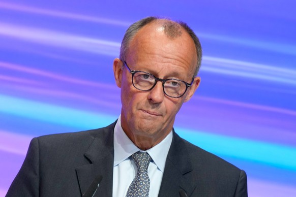 Chemie und Pharma Summit 2024 des VCI CDU Vorsitzender Friedrich Merz im Portrait bei seinem Impulsvortrag beim Chemie und Pharma Gipfel 2024 des Verbandes der Chemischen Industrie VCI, Berlin, 12.09. ...