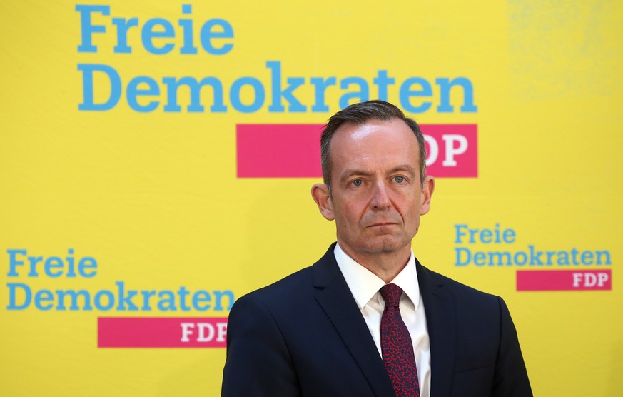 ARCHIV - 17.08.2020, Berlin: Volker Wissing (FDP), Wirtschaftsminister von Rheinland-Pfalz, wird auf einer Pressekonferenz als m