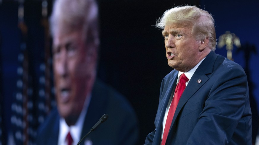 Former President Donald Trump speaks during the Faith &amp; Freedom Coalition Policy Conference in Washington, Saturday, June 24, 2023. ()