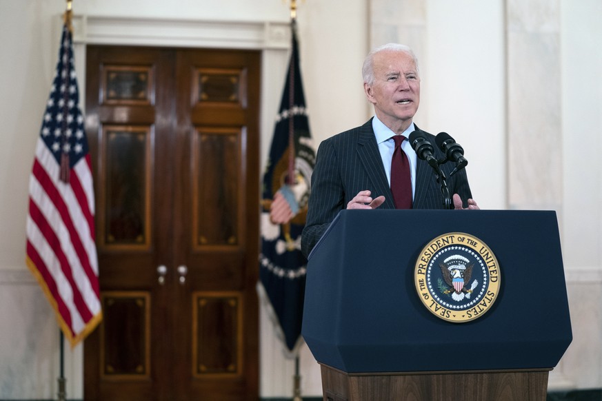 US-Präsident Joe Biden bei seiner Rede zum Gedenken an die Corona-Toten.