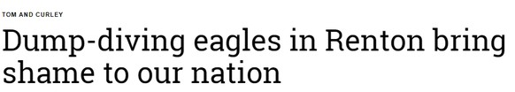 "Müll-tauchende Adler in Renton bringen Schande über unsere Nation."