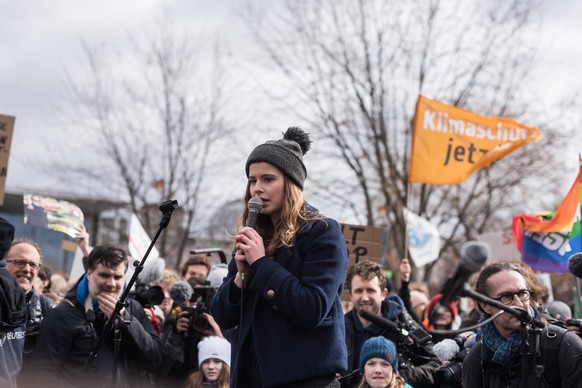 Luisa Neubauer auf einer Fridays-for-Future-Demonstration im März 2019. 