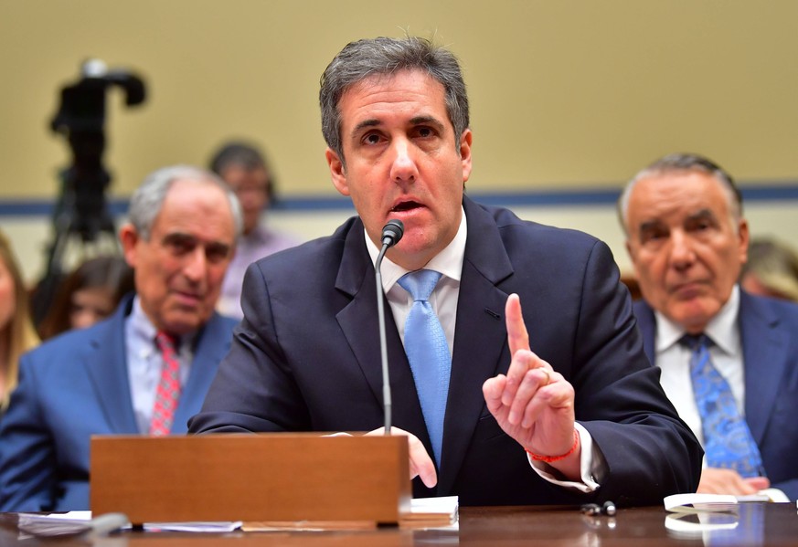 Attorney Michael D. Cohen testifies before the House Oversight Committee on February 27, 2019 in Washington DC. Cohen, once one of President Trump s most trusted aides and lawyers, took the witness st ...