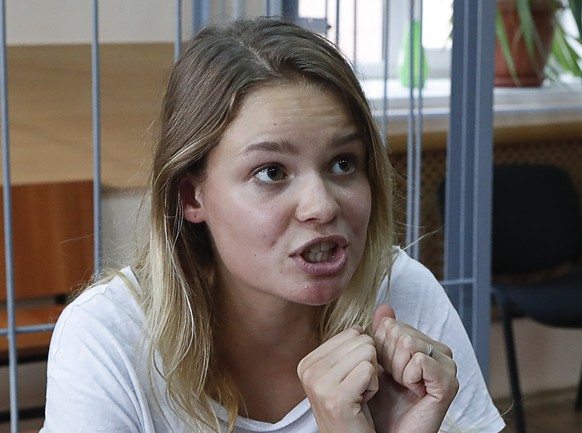 15 Tage Arrest: Veronika Nikulschina am Montag vor Gericht in Moskau.