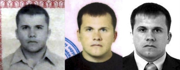 This undated handout image issued by Bellingcat shows photos of Dr Alexander Yevgenyevich Mishkin, the man the investigative website have alleged was who travelled to Salisbury under the alias Alexand ...