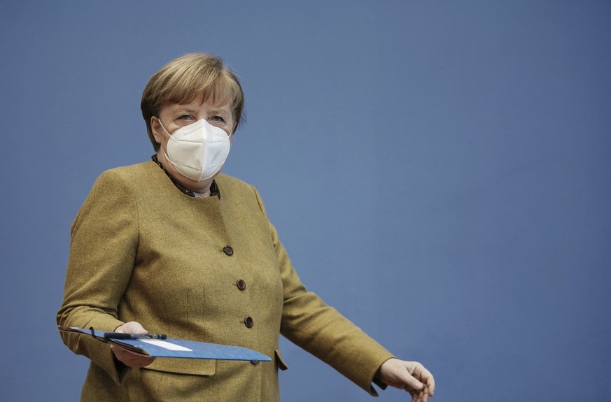 Bundeskanzlerin Angela Merkel bei der Bundespressekonferenz. 