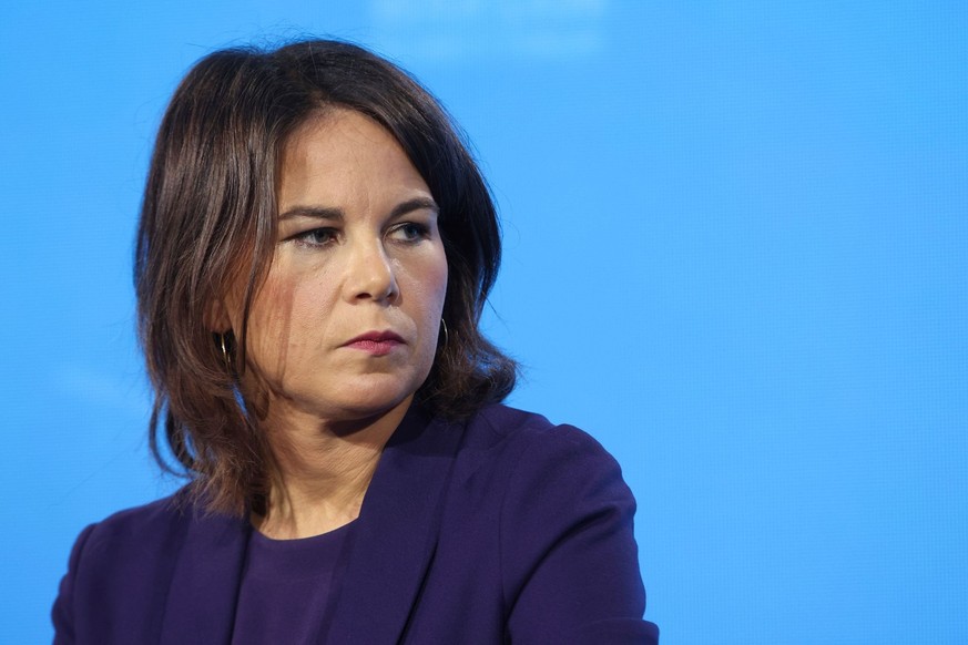 German Minister of Foreign Affairs Annalena Baerbock participates in a panel discussion at the Warsaw Security Forum in Warsaw, Poland, Tuesday, Oct. 4, 2022. (AP Photo/Michal Dyjuk)