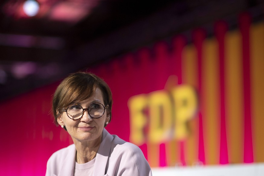 Bettina Stark-Watzinger - FDP Parteitag DEU, Deutschland, Germany, Berlin, 21.04.2023 Bettina Stark-Watzinger , stellv. Parteivorsitzende der FDP und Bundesbildungsministerin Bundesministerin fuer Bil ...