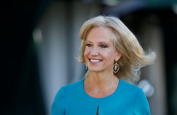 White House counselor Kellyanne Conway speaks with the news media at the White House in Washington, D.C., U.S., July 18, 2018. REUTERS/Leah Millis