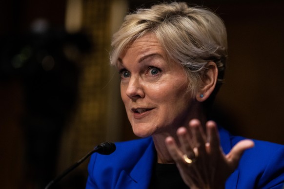 WASHINGTON, DC - JANUARY 27: Nominee for Secretary of Energy Jennifer Granholm testifies at her confirmation hearing before the Senate Committee on Energy and Natural Resources on Capitol Hill January ...