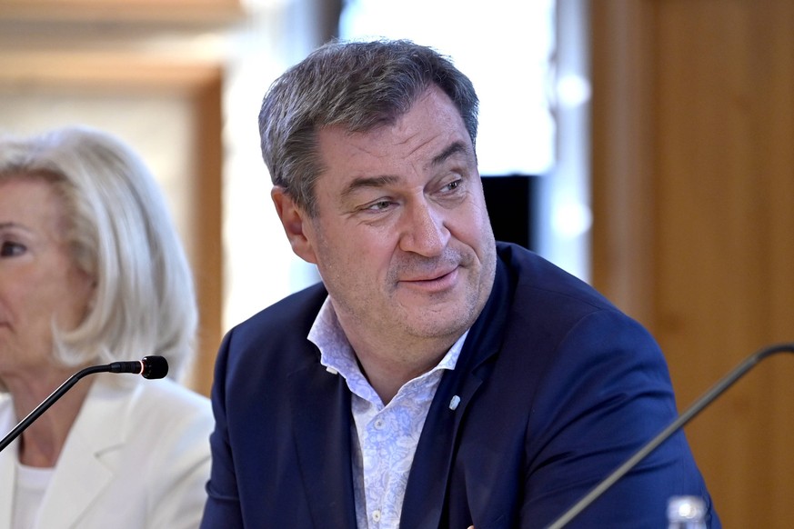 Bayerns Ministerpräsident Markus Söder CSU bei der Pressekonferenz zum Deutschen Chorfest 2025 im Historischen Rathaussaal in Nürnberg. Nürnberg, 12.04.2024 Bayern Deutschland *** Bavarias Minister Pr ...