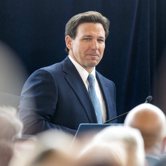 March 05, 2023 - Simi Valley, California, USA - Florida Governor RON DESANTIS discusses his new book, The Courage to be Free: Florida s Blueprint for America s Revival at the Ronald Reagan Presidentia ...