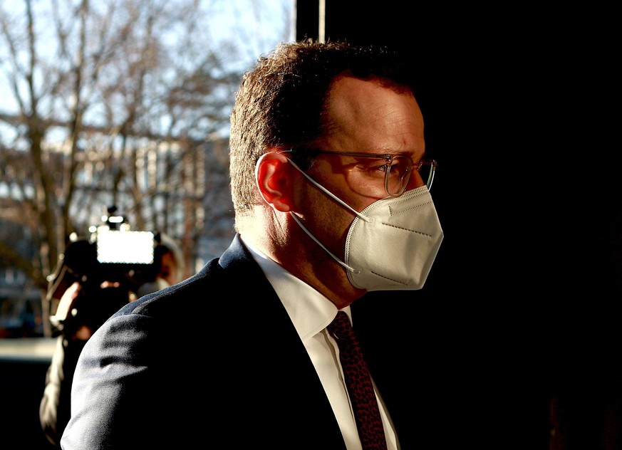 BERLIN, GERMANY - DECEMBER 30: Jens Spahn, Federal Minister of Health arrives to speak to the media following the launch of the Covid-19 vaccine on December 30, 2020 in Berlin, Germany. (Photo by Chri ...