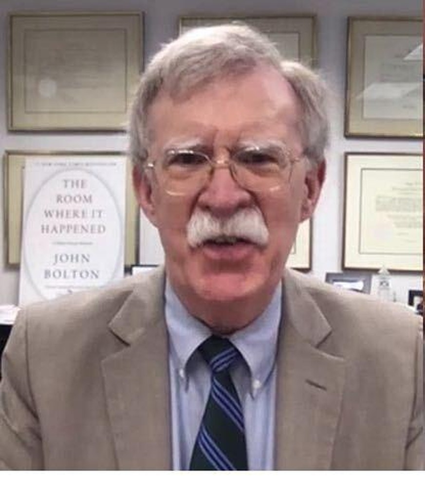 Ex-Sicherheitsberater von Donald Trump: John Bolton während des Skype-Interviews mit watson.