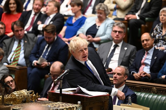 Boris Johnson bei einer Rede im britischen Unterhaus.