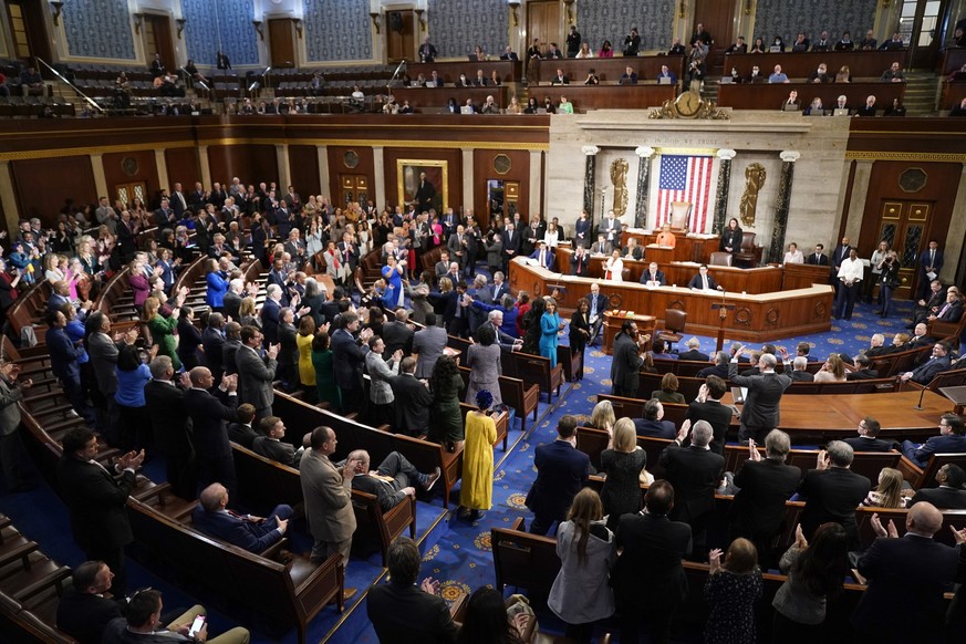 05.01.2023, USA, Washington: Das Repräsentantenhaus versucht einen Sprecher zu wählen und den 118. Kongress mit einer neuen republikanischen Mehrheit einzuberufen. Foto: Andrew Harnik/AP/dpa +++ dpa-B ...