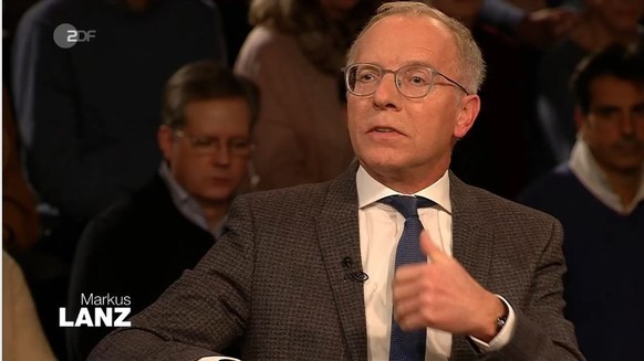 Karl-Rudolf Korte am Donnerstagabend im ZDF bei Markus Lanz.
