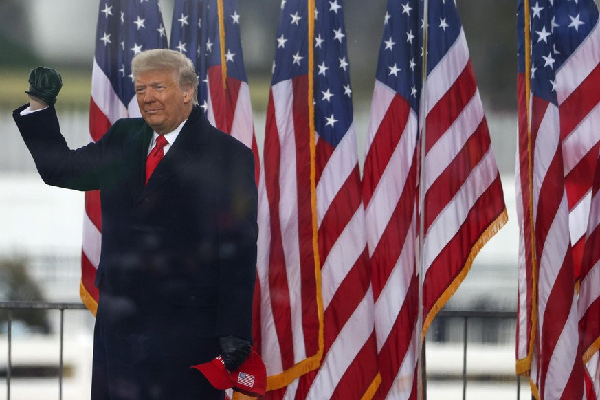 Donald Trump am 6. Januar bei einer Rede in Washington D.C. Wenig später stürmten hunderte seiner Anhänger das Kapitol.