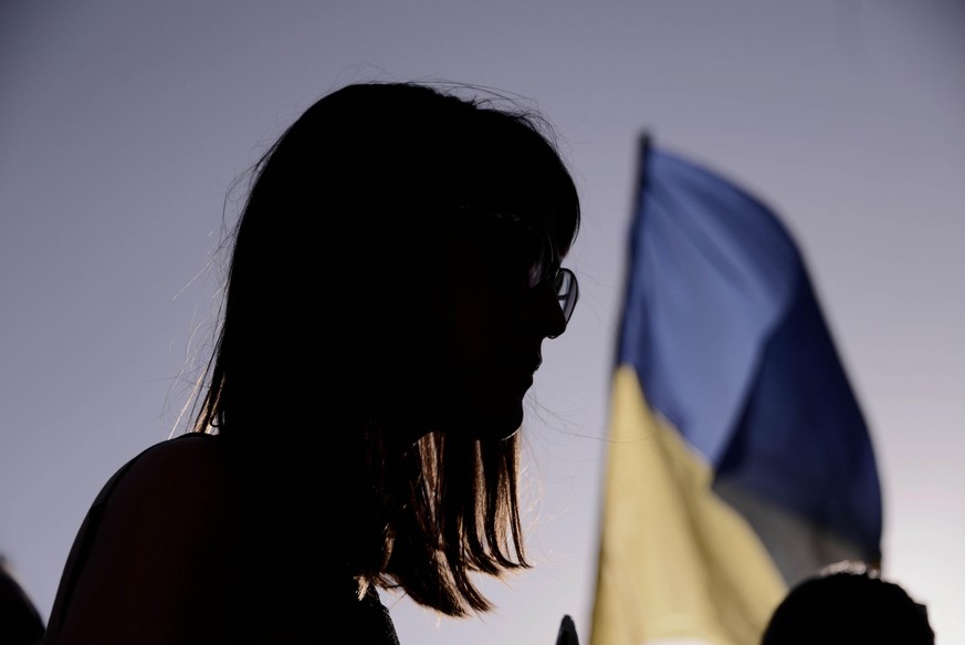 A Ukrainian woman meets outside the Embassy of the Russian Federation in Mexico, to continue with the protests against the Russian military invasion in Ukraine, they ask for the stop the War. On Febru ...