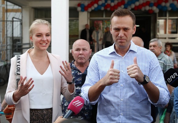 Alexej Nawalny mit Tochter Darja im Jahr 2019.