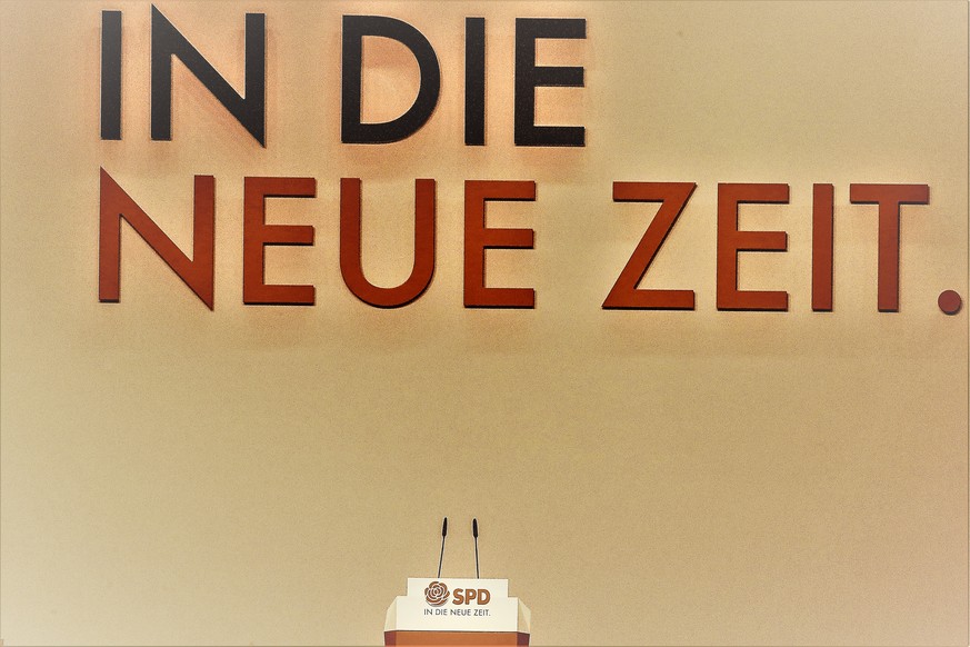 Leitspruch des SPD-Bundesparteitages in Berlin. Darunter macht es die SPD nicht...