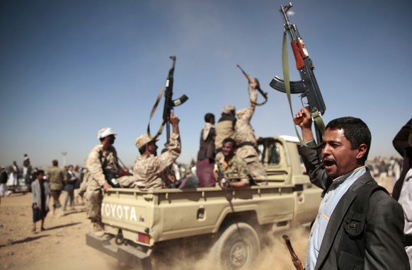 Jemenitische Rebellen in der Hauptstadt Sanaa.