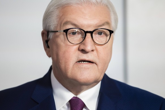 Bundespraesident Frank-Walter Steinmeier, aufgenommen im Rahmen einer Ausstellungseroeffnung im Schloss Bellevue in Berlin, 28.01.2021. Berlin Deutschland *** German President Frank Walter Steinmeier, ...