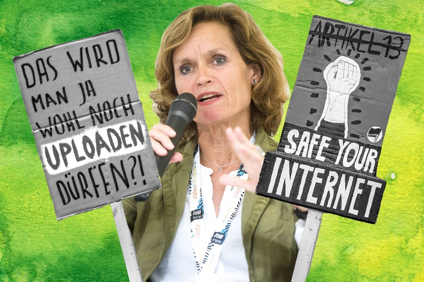 Die Grünen sind mehrheitlich gegen Artikel 13. Die Grünen-Europaabgeordnete Helga Trüpel kämpft trotzdem für die Reform.