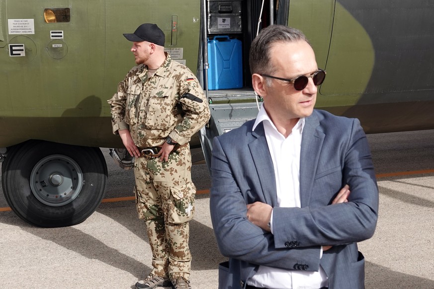 Heiko Maas (rechts) berät derzeit in Jordanien, wie es mit dem Bundeswehr-Einsatz weitergehen soll.