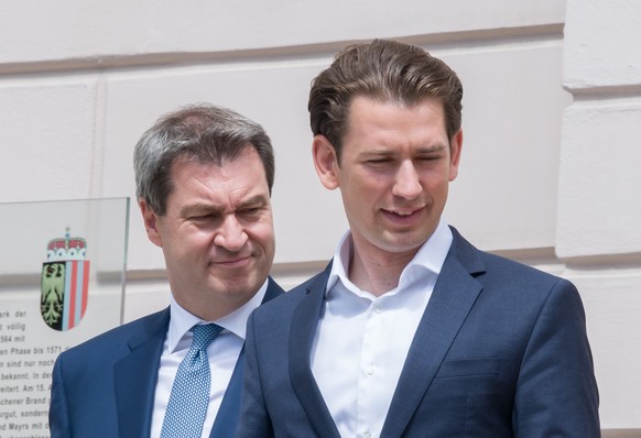 Bayerns Ministerpräsident Söder und der österreichische Bundeskanzler Sebastian Kurz: Wie willig ist die angebliche "Achse der Willigen" wirklich?