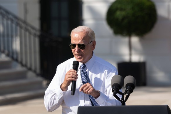September 13, 2022, USA: United States President Joe Biden speaks during an event celebrating the passage of H.R. 5376, the Inflation Reduction Act of 2022 at the White House in Washington, DC, Tuesda ...