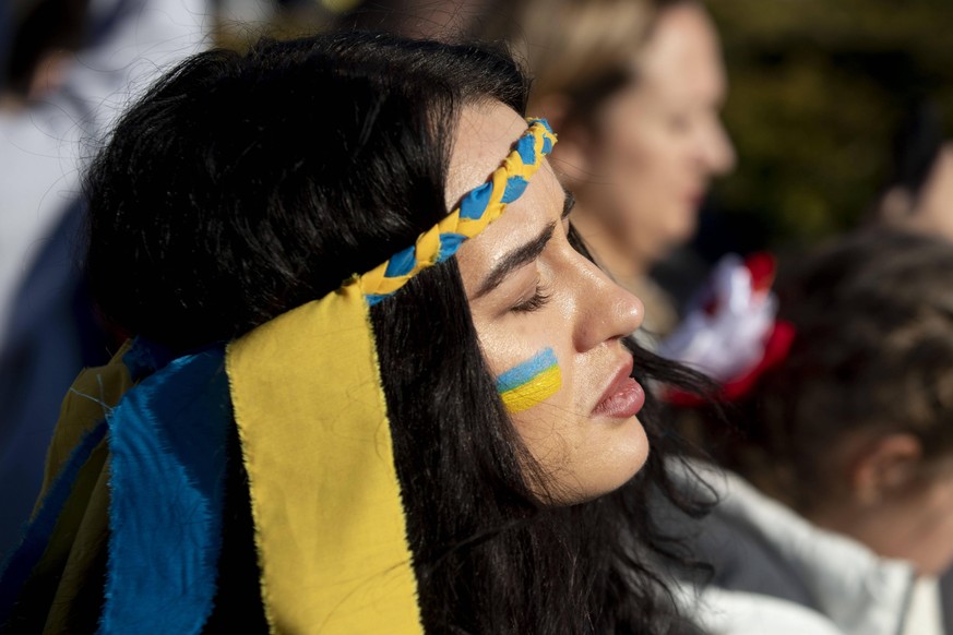Stand With Ukraine Rally Thousands gathered in Lafayette Square Park outside the White House in Washington, D.C. on February 27, 2022, for a fourth straight day of pro-Ukraine rallies and protests acr ...