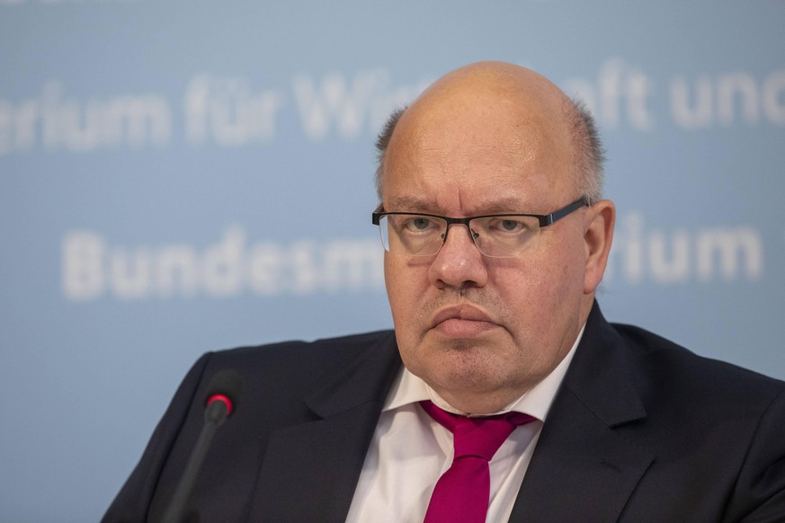 Deutschland, Berlin, Wirtschaftsministerium, Statement von Wirtschaftsminister Peter Altmaier CDU zum Wirtschaftsstabilierungsfonds, 08.07.2020 *** Germany, Berlin, Ministry of Economic Affairs, State ...