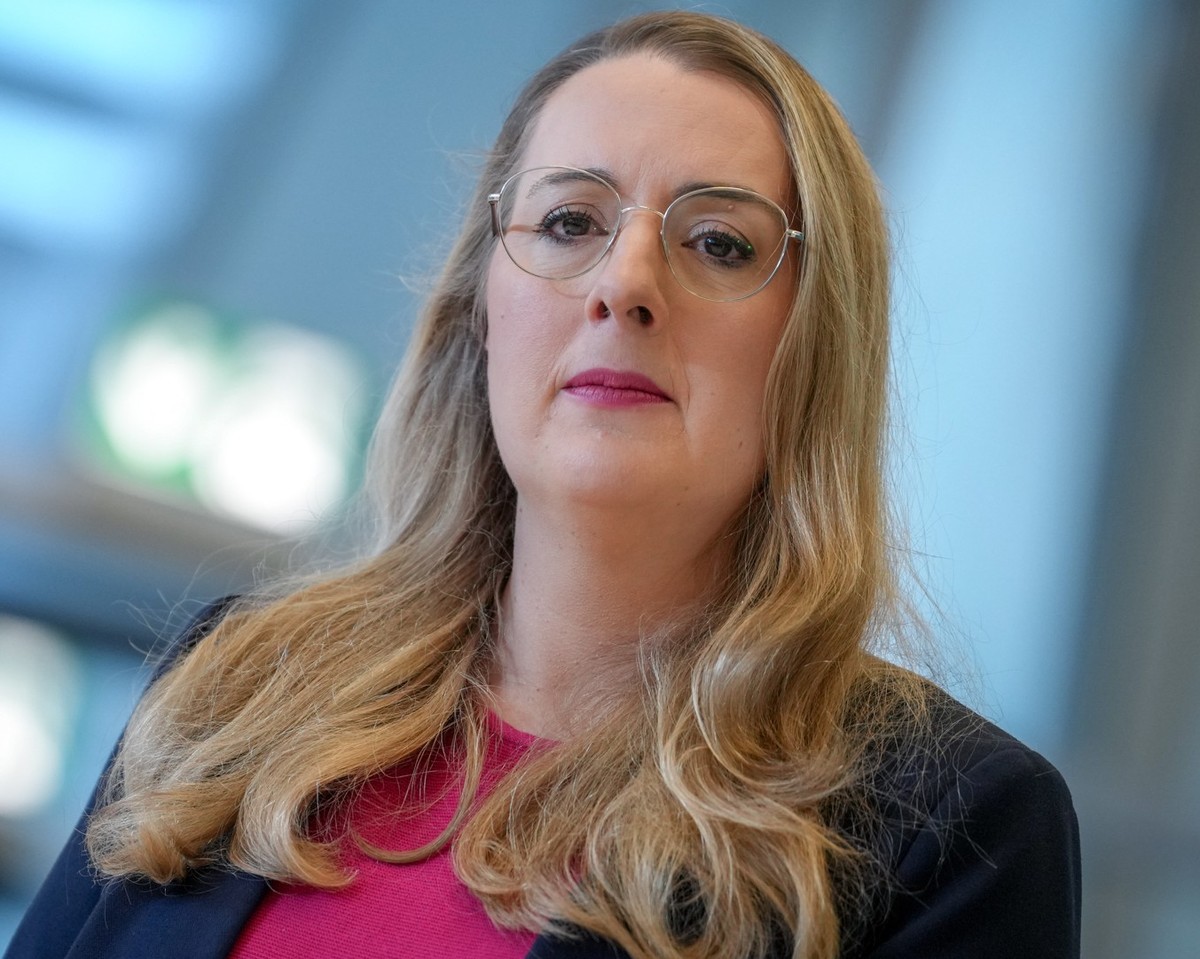 28.01.2025, Berlin: Katharina Dröge, Bundestagsfraktionsvorsitzende von Bündnis 90/Die Grünen, gibt ein Statement zu Beginn der Fraktionssitzung ihrer Partei. Foto: Kay Nietfeld/dpa +++ dpa-Bildfunk + ...
