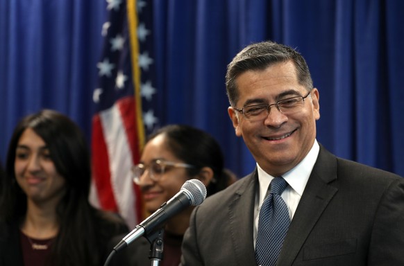 SAN FRANCISCO, CALIFORNIA - FEBRUARY 26: California Attorney General Xavier Becerra speaks during a news conference on February 26, 2019 in San Francisco, California. California Attorney General Becer ...