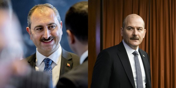 Justizminister Abdulhamit Gül (l.) und&nbsp;Innenminister Süleyman Soylu (r.)