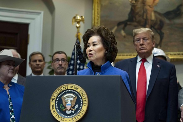 January 9, 2020, Washington, District of Columbia, USA: United States Secretary of Transportation Elaine Chao speaks during an event for US President Donald Trump to announce his administrations propo ...