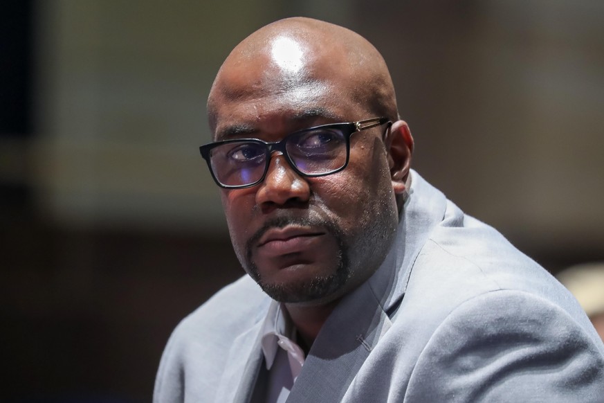 WASHINGTON, DC - JUNE 10: George Floyds brother Philonise Floyd returns at the end of a lunch recess during the House Judiciary Committee hearing on Policing Practices and Law Enforcement Accountabili ...