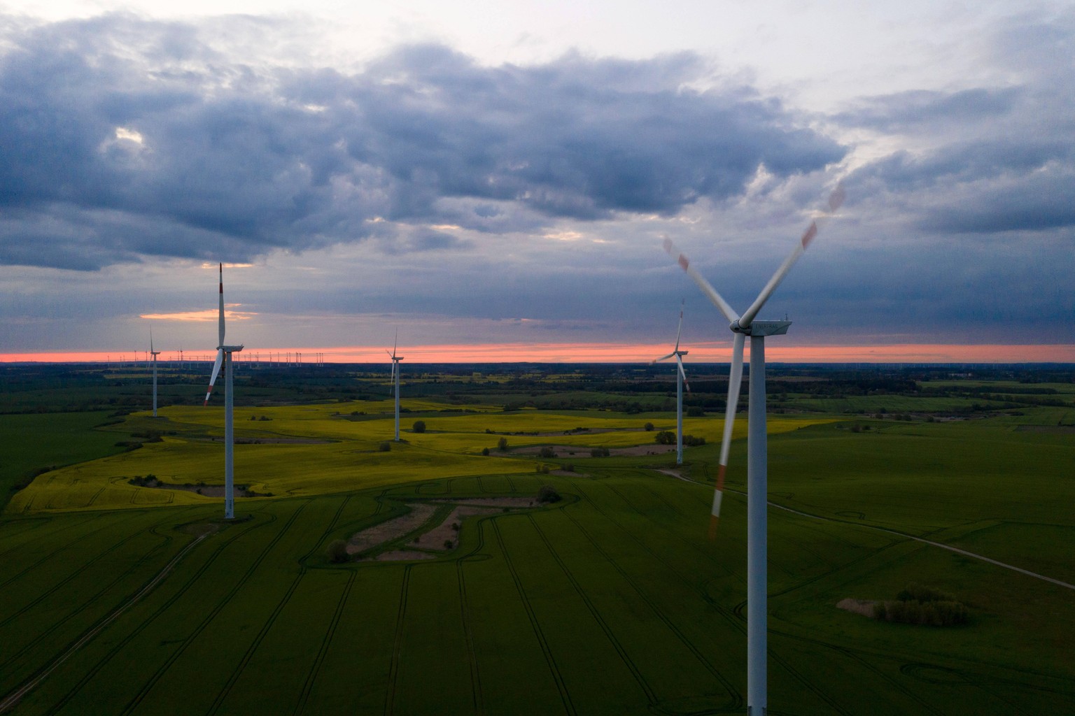 Windräder in der Uckermark.