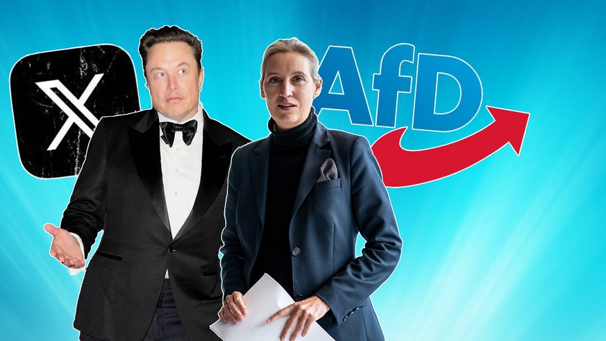 Elon Musk unterstützt AfD-Chefin Alice Weidel auf der Plattform X.