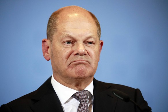 Bundesfinanzminister Olaf Scholz waehrend einer Pressekonferenz zur Vorstellung der letzten Steuerschaetzung bis 2023 im Bundesfinanzministerium in Berlin am 9. Mai 2019. Vorstellung der Steuerschaetz ...