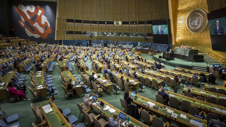 Der Sitzungssaal der UN-Vollversammlung