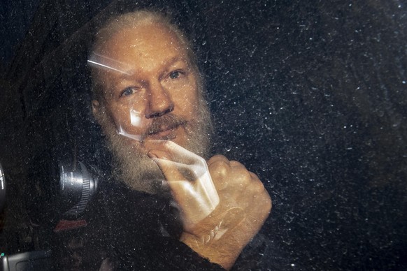 Sichtbar mitgenommen: Julian Assange bei seiner Ankunft vor dem Westminster Magistrates' Court in London im Jahr 2019.