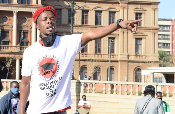 Unemployed graduates of SA march to Union Buildings to demand job opportunities PRETORIA, SOUTH AFRICA - AUGUST 14: Unemployed graduates of SA march to Union Buildings to demand jobs opportunities on  ...