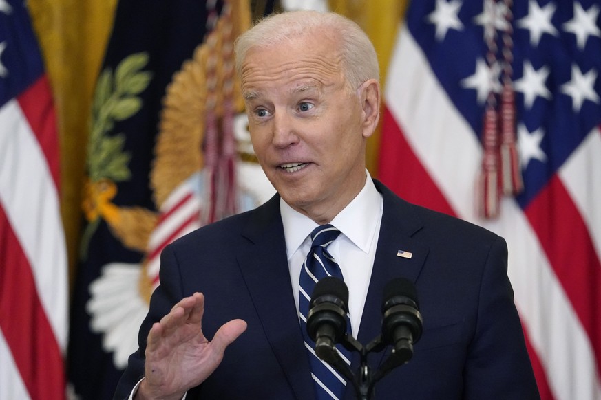 25.03.2021, USA, Washington: Joe Biden, Pr