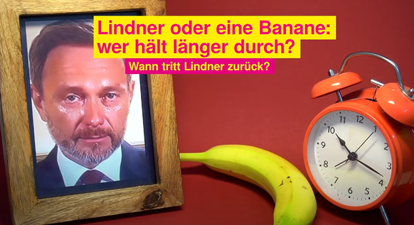 Dienstag, 3. Dezember 2024, 10:18 Uhr: Noch sieht die Banane gut aus und noch ist Lindner FDP-Chef.